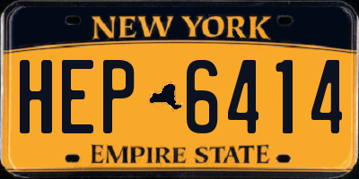NY license plate HEP6414
