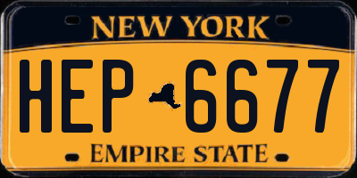 NY license plate HEP6677