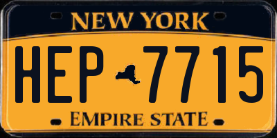 NY license plate HEP7715