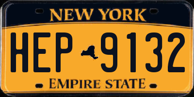 NY license plate HEP9132