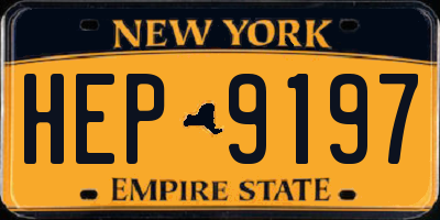 NY license plate HEP9197