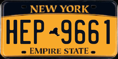 NY license plate HEP9661