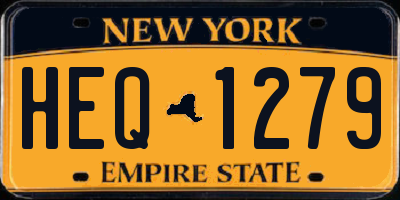 NY license plate HEQ1279