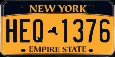 NY license plate HEQ1376