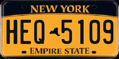 NY license plate HEQ5109