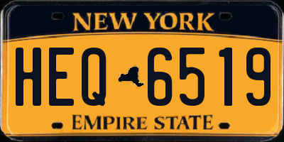 NY license plate HEQ6519
