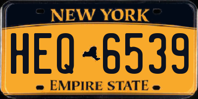 NY license plate HEQ6539