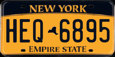 NY license plate HEQ6895