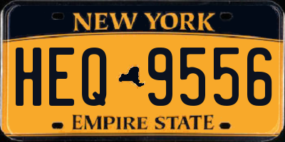 NY license plate HEQ9556