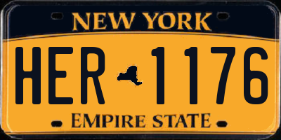 NY license plate HER1176