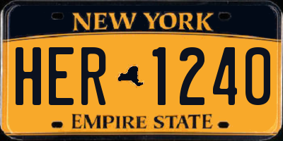NY license plate HER1240