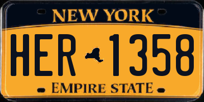 NY license plate HER1358