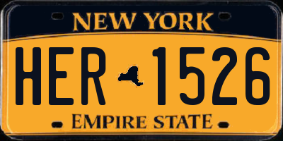 NY license plate HER1526