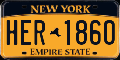 NY license plate HER1860