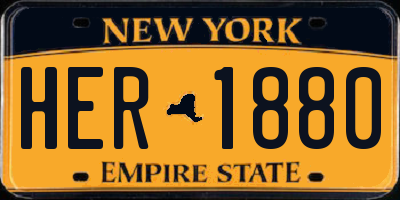 NY license plate HER1880