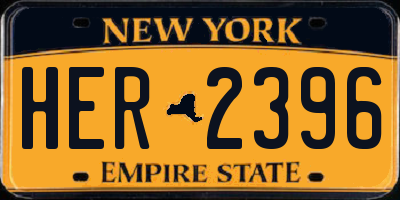 NY license plate HER2396