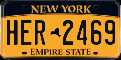 NY license plate HER2469