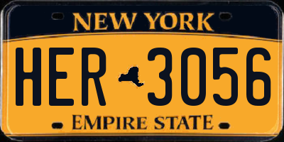 NY license plate HER3056