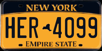 NY license plate HER4099