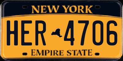 NY license plate HER4706
