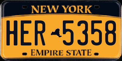 NY license plate HER5358