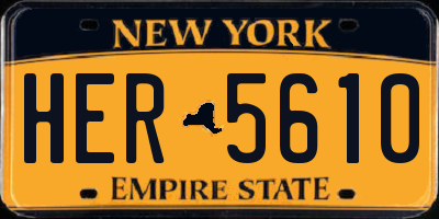NY license plate HER5610