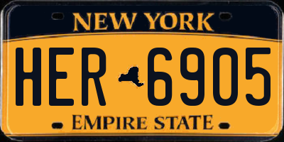 NY license plate HER6905
