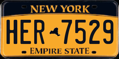 NY license plate HER7529