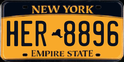 NY license plate HER8896
