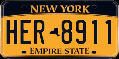 NY license plate HER8911