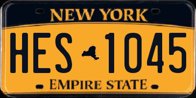 NY license plate HES1045