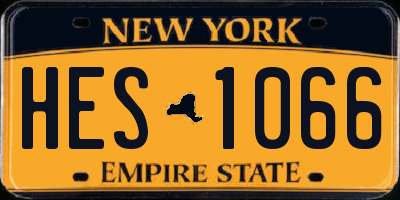 NY license plate HES1066