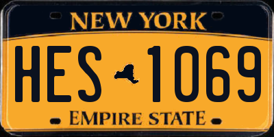 NY license plate HES1069