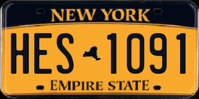 NY license plate HES1091