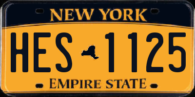 NY license plate HES1125