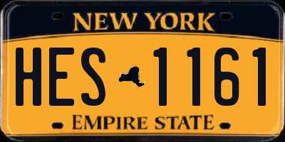 NY license plate HES1161