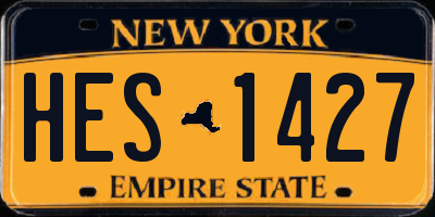 NY license plate HES1427