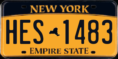 NY license plate HES1483