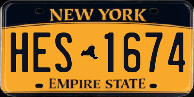 NY license plate HES1674