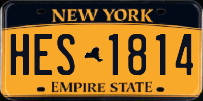 NY license plate HES1814