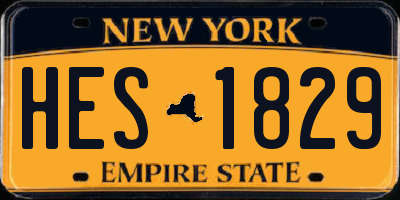 NY license plate HES1829