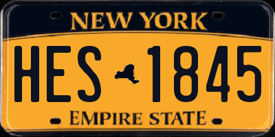 NY license plate HES1845