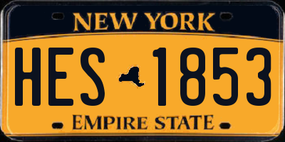 NY license plate HES1853