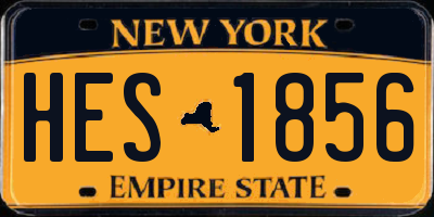 NY license plate HES1856
