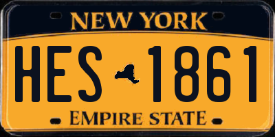 NY license plate HES1861