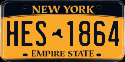 NY license plate HES1864