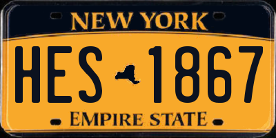 NY license plate HES1867