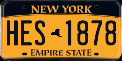 NY license plate HES1878