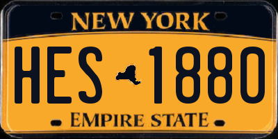 NY license plate HES1880