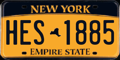 NY license plate HES1885